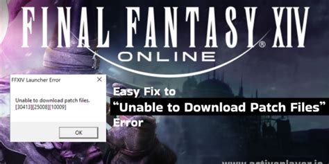 final fantasy 14 unable to download patch